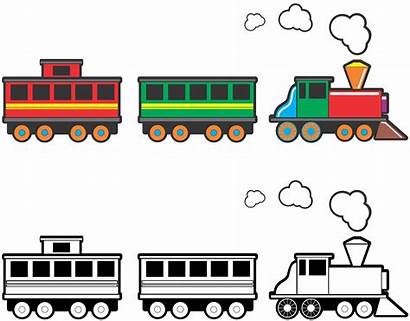 Train Clipart Cartoon Clip Cars Track Toy