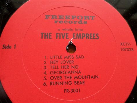 the five emprees whole lotta lp vg freeport 3001 rock roll little miss sad