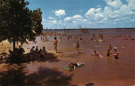 Lake house at lake arlington. Beach Scene, Eagle Mountain Lake Fort Worth, TX Postcard