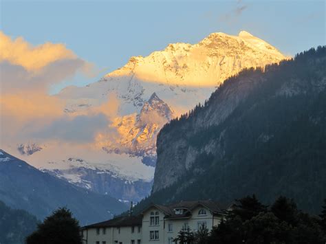 Sunset In The Alps In Switzerland June 2016 Natural Landmarks Alps