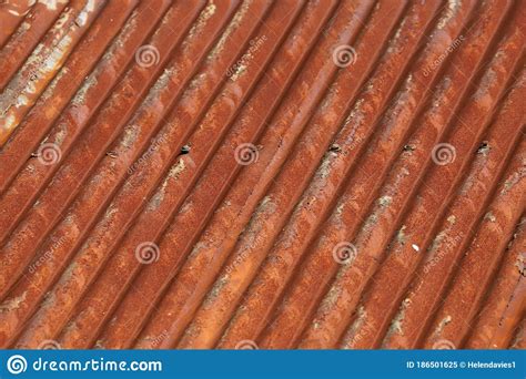 Rusty Corrugated Iron Metal Roof Stock Image Image Of Exterior