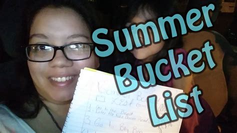 Summer Bucket List 2015 Youtube