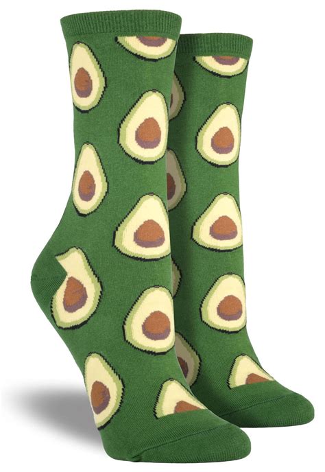 Avocado Socks Womens In 2020 Avocado Socks Food Socks Socks