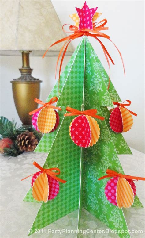 Party Planning Center Free Printable Paper Christmas Tree And Ornaments