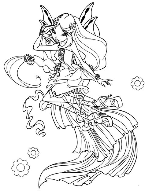 Flora The Winx Club Coloring Page Winx Club Coloring Pages Fairy Porn