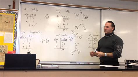 Iodine is the least electronegative, we'll put that at the center, and the oxygens will go around the outside. How to Draw Lewis Structures: Periodate, Iodate, Iodite ...