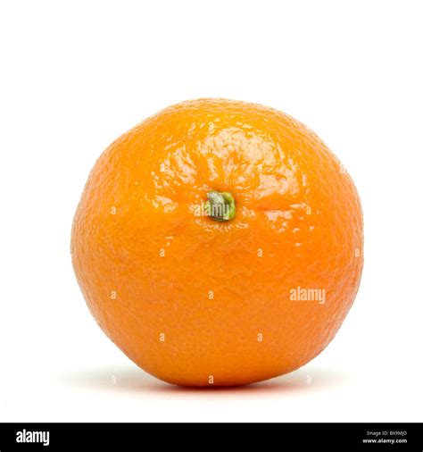 Clementine From Low Perspective Isolated On White Stock Photo Alamy