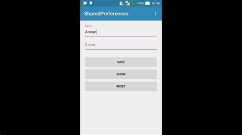 Android Example Shared Preferences Youtube
