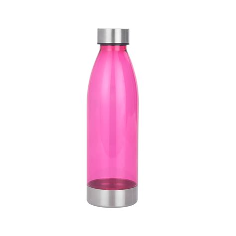 Mainstays 22 Oz Pink Plastic Water Bottle With Screw Cap