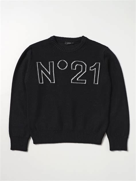 N° 21 N ° 21 Wool Sweater With Logo Black N° 21 Sweater