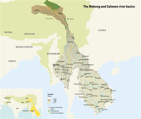 Mekong River On World Map - Maping Resources