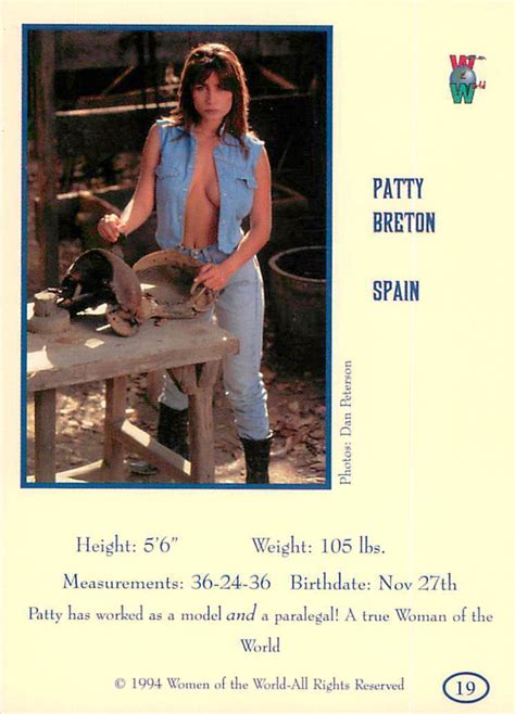 PATTY BRETON 1994 Women Of The World Trading Card 19 SPAIN EBay