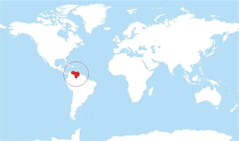 Venezuela Location On World Map Map Of Venezuela Location On World
