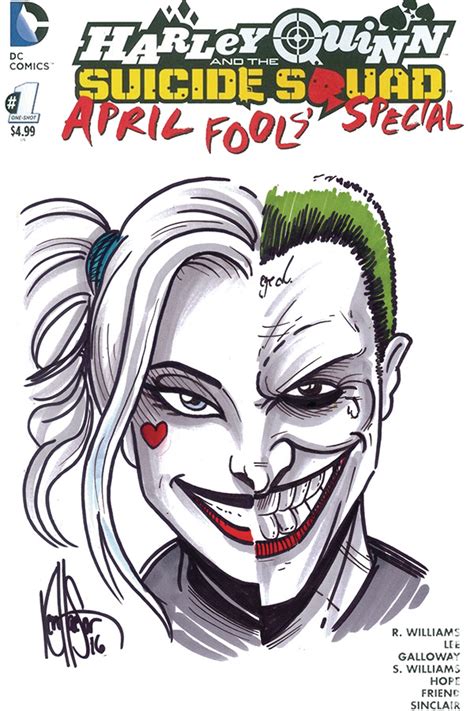 Jun161463 Df Harley Quinn And Suicide Squad 1 Harley Joker Sketch