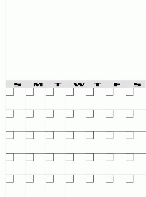 Free Printable Blank Calendar Template 3