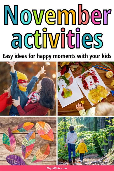 November Activities Easy Ideas For Happy Moments With Your Kids