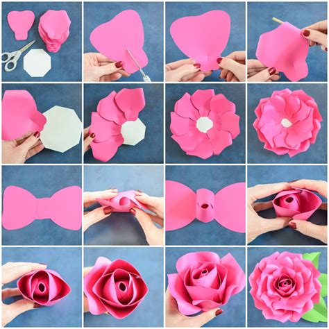 Papercrafts are an active passion at abbi kirsten collections. Giant Paper Flowers-How to Make Paper Garden Roses with ...