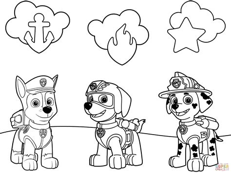 Gambar Paw Patrol Coloring Pages Archives Free Printable Badge Badges