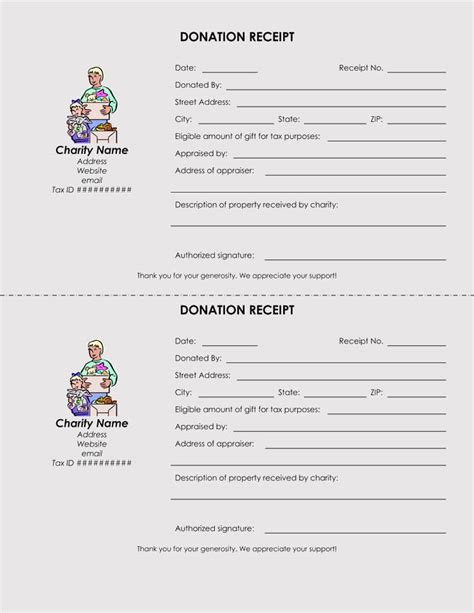 Donation Receipt Format Excel Templates
