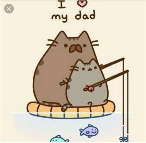 Pusheen Cat I Love My Dad Painted Rock Idea Pusheen Cute Pusheen Cat