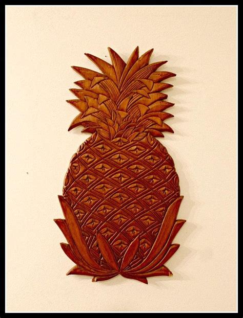 Fun Wooden Pineapple Wall Hanging Vintage Pineapple Front Etsy