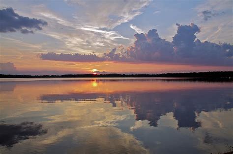 Lake Sunset Landscape Evening Reflection Twilight Pikist