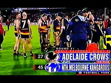 North melbourne hosts adelaide at docklands. Round 21 Adelaide Crows Vs North Melbourne Kangaroos 1998 - YouTube