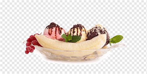 Banana Split Sundae Chocolate Ice Cream Banana Splits Cream Frutti Di Bosco Food Png Pngwing