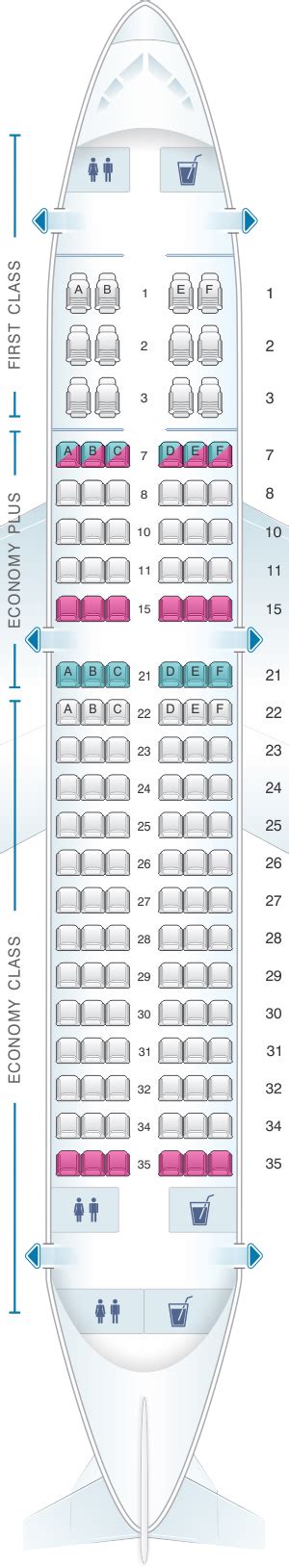 Seat Map United Airlines Airbus A319 Seatmaestro