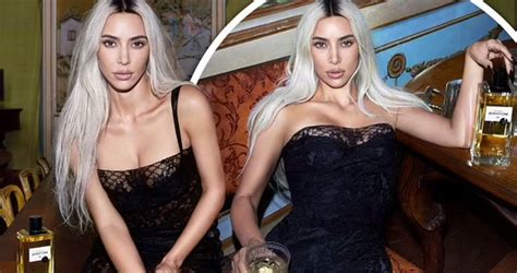 kim kardashian oozes sex appeal in campaign for gin brand months after revealing she s back on