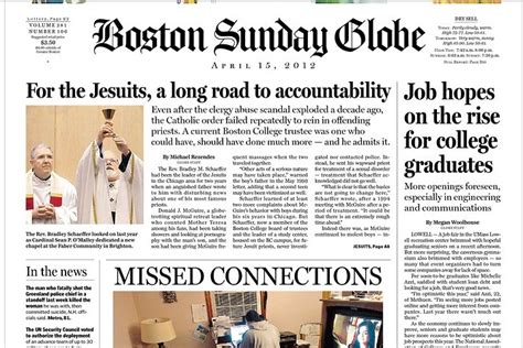 Boston Globe Little Concern To Child Abuse Unless Its In The