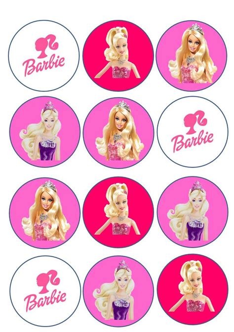 24 X Barbie Edible Rice Fairy Paper Cupcake Cake Toppers E50