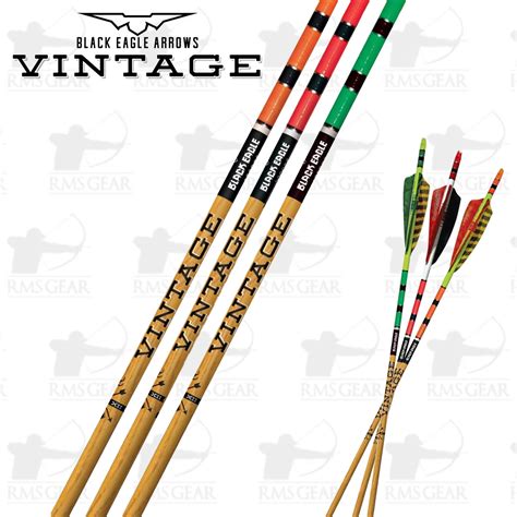Black Eagle Vintage Factory Fletched And Crested Arrows 12dz — Rocky