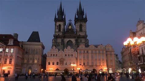 Prague Czech Republic City At Night Youtube