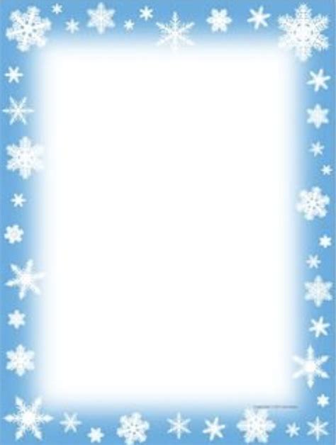 Snow Border Page Borders Borders For Paper Backgrounds Snow Letters