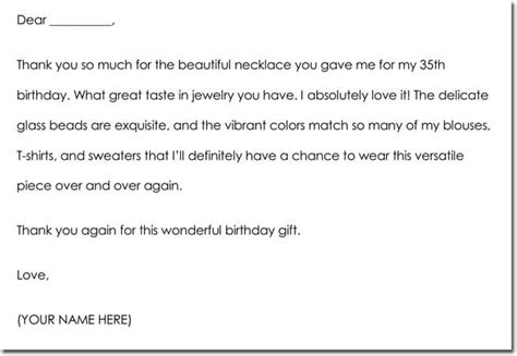 Birthday T Thank You Notes And Wording Examples