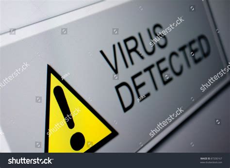 Closeup Virus Detected Sign On Lcd Stock Photo Edit Now 87200167