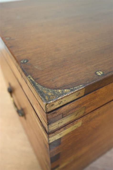 Antique Camphor Wood Militarycampaign Box Antiques Atlas