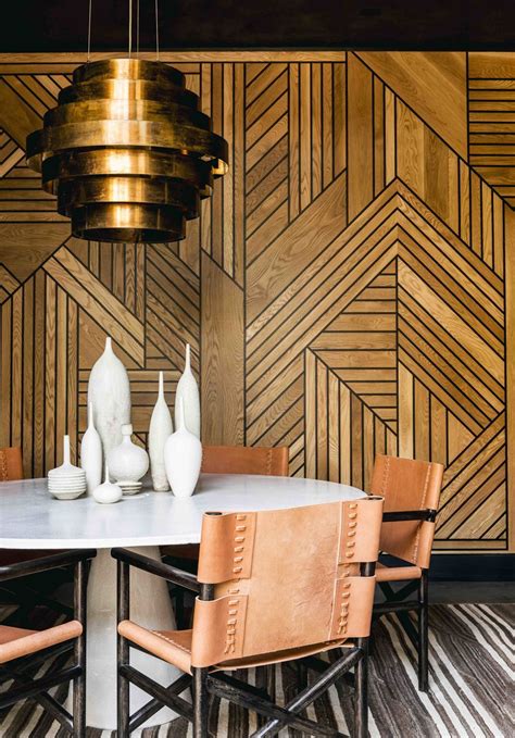 Art Deco Dining Room Украшенная стена Дизайн домашнего интерьера
