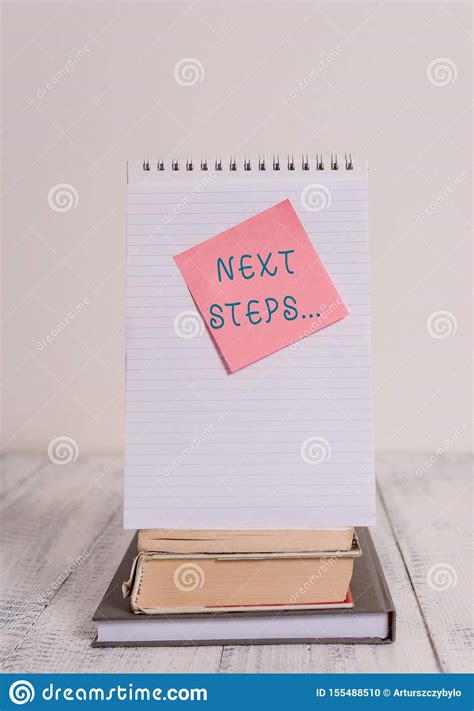 Writing Note Showing Next Steps Business Photo Showcasing Something