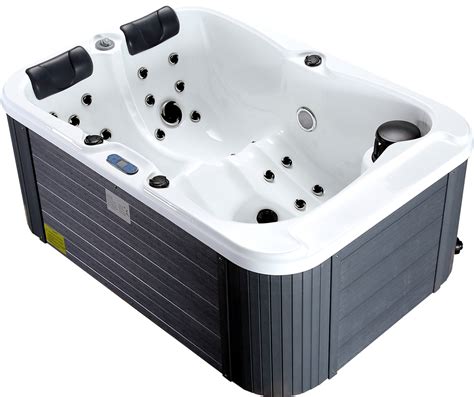 2 Person Hydrotherapy Double Recliner Hot Tub Spa With 31 Jets Led Li