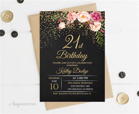 Cool 21st Birthday Invitation 16 Examples Format Pdf Examples