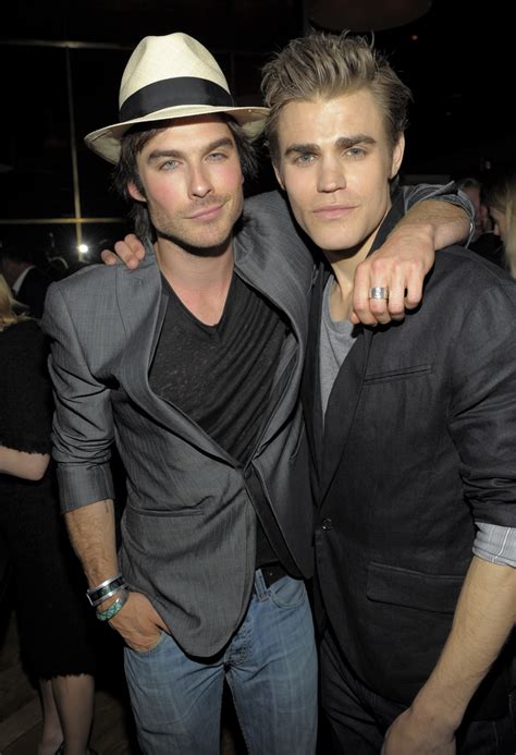ian somerhalder and paul wesley met up at a party thrown by the cw in happy birthday ian