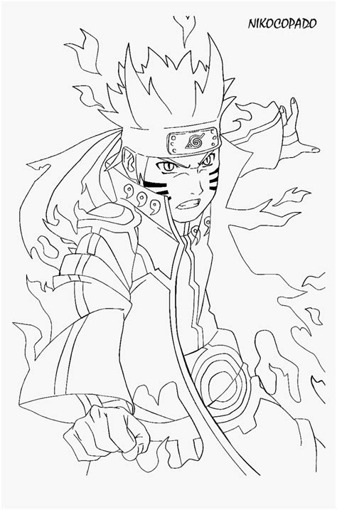 9 Tailed Naruto Pages Coloring Pages