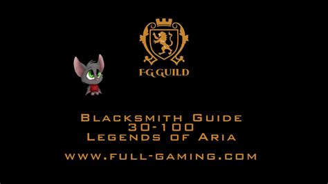 Do you like the format? Legends of Aria Blacksmith skill 30-100 GM guide - No longer valid can only smelt ore till 80 ...
