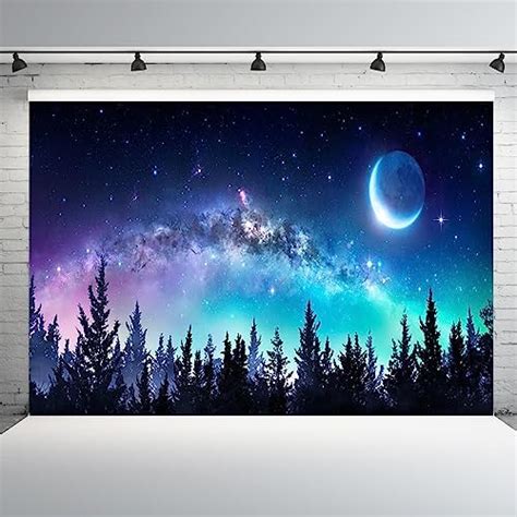 Aofoto 10x7ft Starry Night Forest Backdrop Beautiful