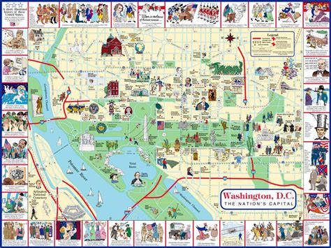Washington Dc Tourist Map Washington Tourist Map District Of Columbia Usa