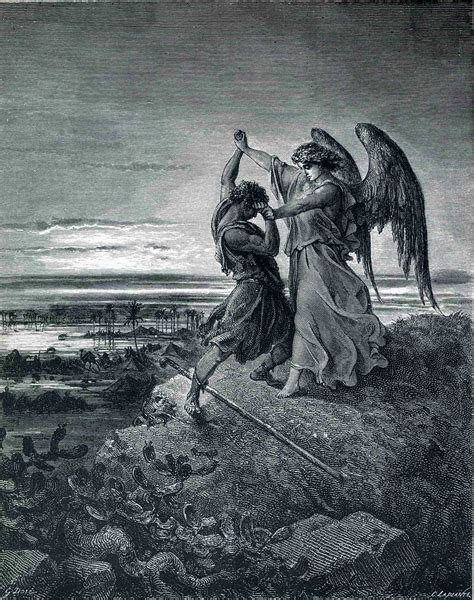 Jacob Wrestling With The Angel By Gustave Doré