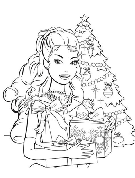 christmas coloring pages barbie  coloring pages barbie coloring pages  kitty