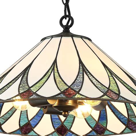 Serena 19 3 4 Wide River Accented Art Glass 3 Light Pendant 65x39 Lamps Plus Bronze